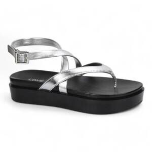 NEW LOVE RIO women's arpoador seaside sandal in silver